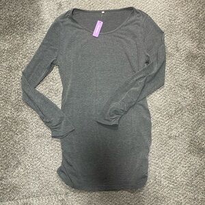 MATERNITY grey long sleeve shirt